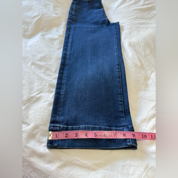 MOTHER | SZ 27 | Zipped Greaser Loop High Waist Crop Wide Leg Jeans Medium Wash - Picture 12 of 12